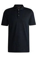 Regular-fit polo shirt quilted cotton and silk