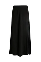 Maxi skirt with plissé detail