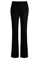 High-waisted slim-fit trousers with flared leg