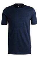 Camiseta de algodón mercerizado con las iniciales estampadas a dos tonos