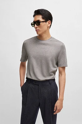 Regular-fit T-shirt cotton and silk