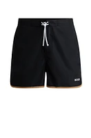 Logo-embroidered quick-dry swim shorts with contrast details