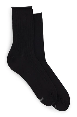 Two-pack of short-length socks in stretch yarns