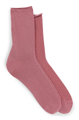 Two-pack of short-length socks in stretch yarns