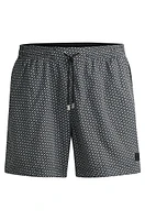 Monogram-print swim shorts quick-dry fabric