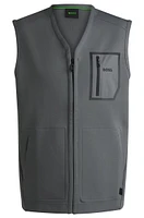 Gilet with decorative reflective logo