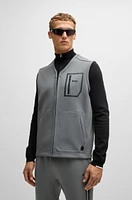 Gilet with decorative reflective logo