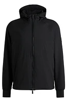 Zip-up hoodie with contrast inserts