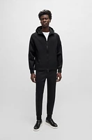 Zip-up hoodie with contrast inserts