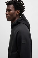 Zip-up hoodie with contrast inserts