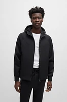 Zip-up hoodie with contrast inserts