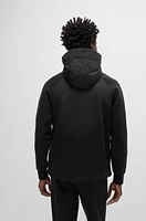 Zip-up hoodie with contrast inserts