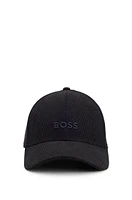 BOSS - Logo-embroidered cap in baby corduroy