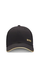 Logo-print cap in cotton twill