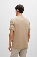 Regular-fit T-shirt two-tone cotton and cashmere