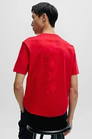 Interlock-cotton regular-fit T-shirt with special artwork