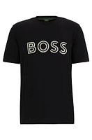 Cotton-jersey regular-fit T-shirt with logo artwork