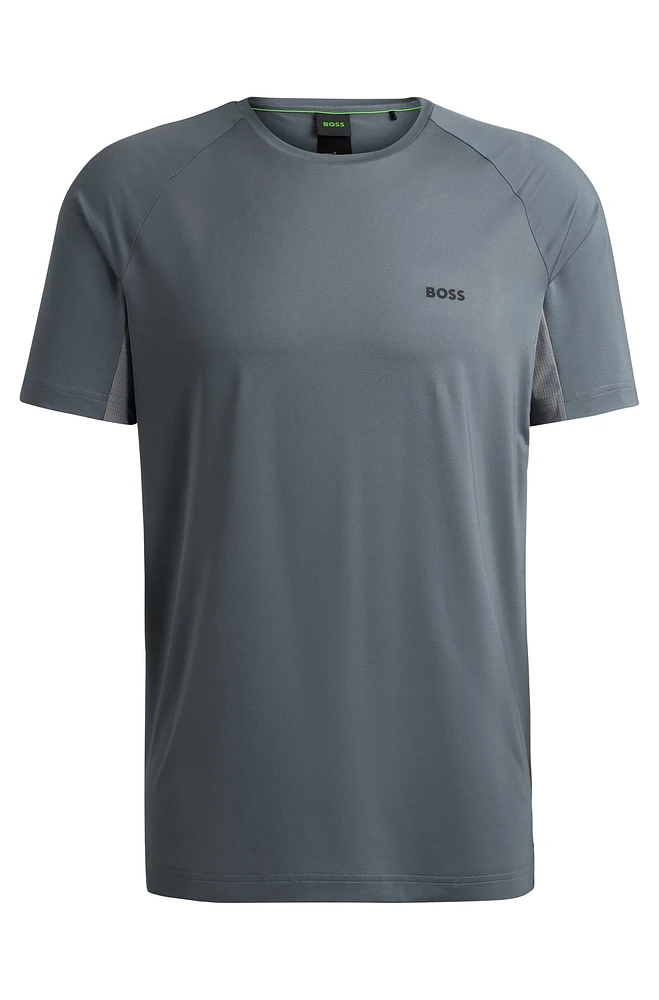 Performance-stretch T-shirt mixed materials