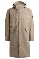 Water-repellent jacket a paper-touch cotton blend