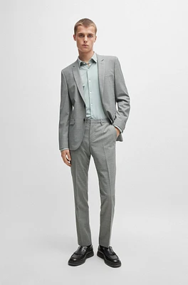Extra-slim-fit suit houndstooth performance-stretch fabric