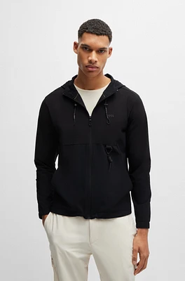 Regular-fit zip-up hoodie with quick-dry performance