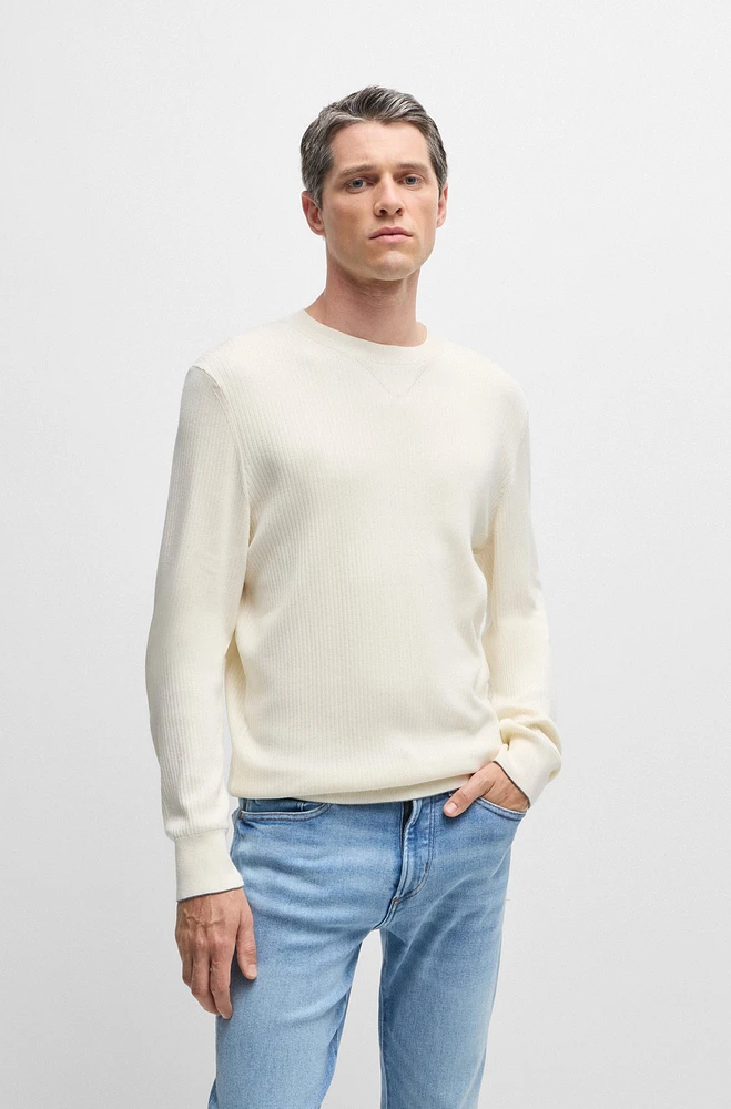 Regular-fit sweater silk and cotton