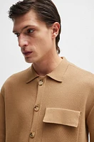 Relaxed-fit knitted overshirt cotton