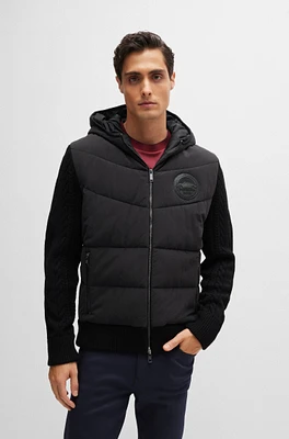 Porsche x BOSS mixed-material hooded jacket with special branding