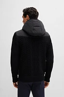 Porsche x BOSS mixed-material hooded jacket with special branding