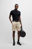 Interlock-cotton slim-fit polo shirt with contrast trims