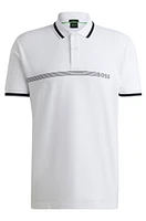 Polo shirt with stripes and logo