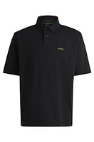 Cotton-jersey polo shirt with printed artwork