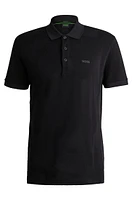 Relaxed-fit polo shirt cotton jacquard with logo