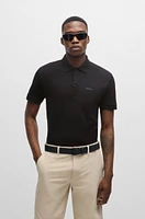 Relaxed-fit polo shirt cotton jacquard with logo