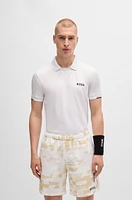 BOSS x Matteo Berrettini V-insert slim-fit polo shirt