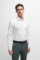 Slim-fit shirt easy-iron stretch-cotton poplin