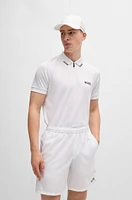 BOSS x Matteo Berrettini polo shirt with popcorn stripe