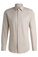 Slim-fit shirt easy-iron stretch-cotton twill