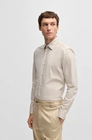 Slim-fit shirt easy-iron stretch-cotton twill