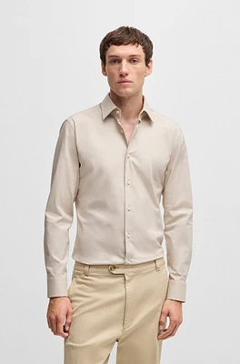 Slim-fit shirt easy-iron stretch-cotton twill