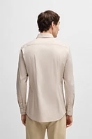 Slim-fit shirt easy-iron stretch-cotton twill