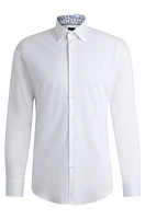 Slim-fit shirt easy-iron cotton poplin