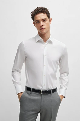 Slim-fit shirt easy-iron cotton poplin