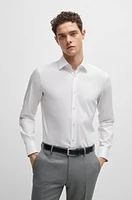 Slim-fit shirt easy-iron cotton poplin