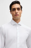 Slim-fit shirt easy-iron stretch-cotton dobby