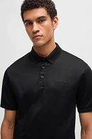 Porsche x BOSS mercerized-cotton polo shirt with logo detail