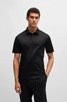 Porsche x BOSS mercerized-cotton polo shirt with logo detail