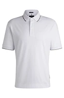 Porsche x BOSS mercerized-cotton polo shirt with logo detail