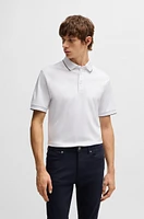 Porsche x BOSS mercerized-cotton polo shirt with logo detail