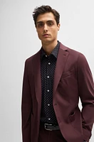 Slim-fit shirt printed performance-stretch material